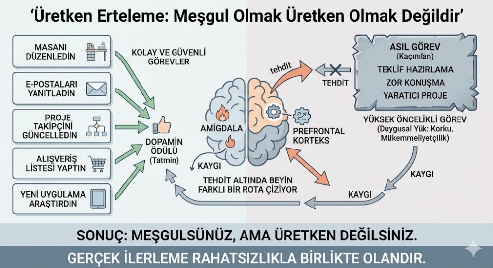 Üretken Erteleme: Meşgul Olmak Üretken Olmak Değildir (Ve Beyniniz Gerçekte Ne Yapıyor?)