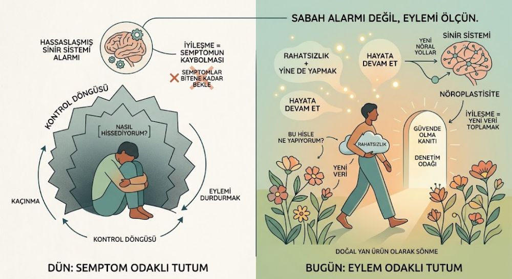 Rahatsızlık hissi + yine de yapmak = iyileşme